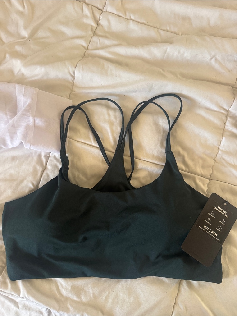 Fabletics Dark Green Strappy Sports Bralette